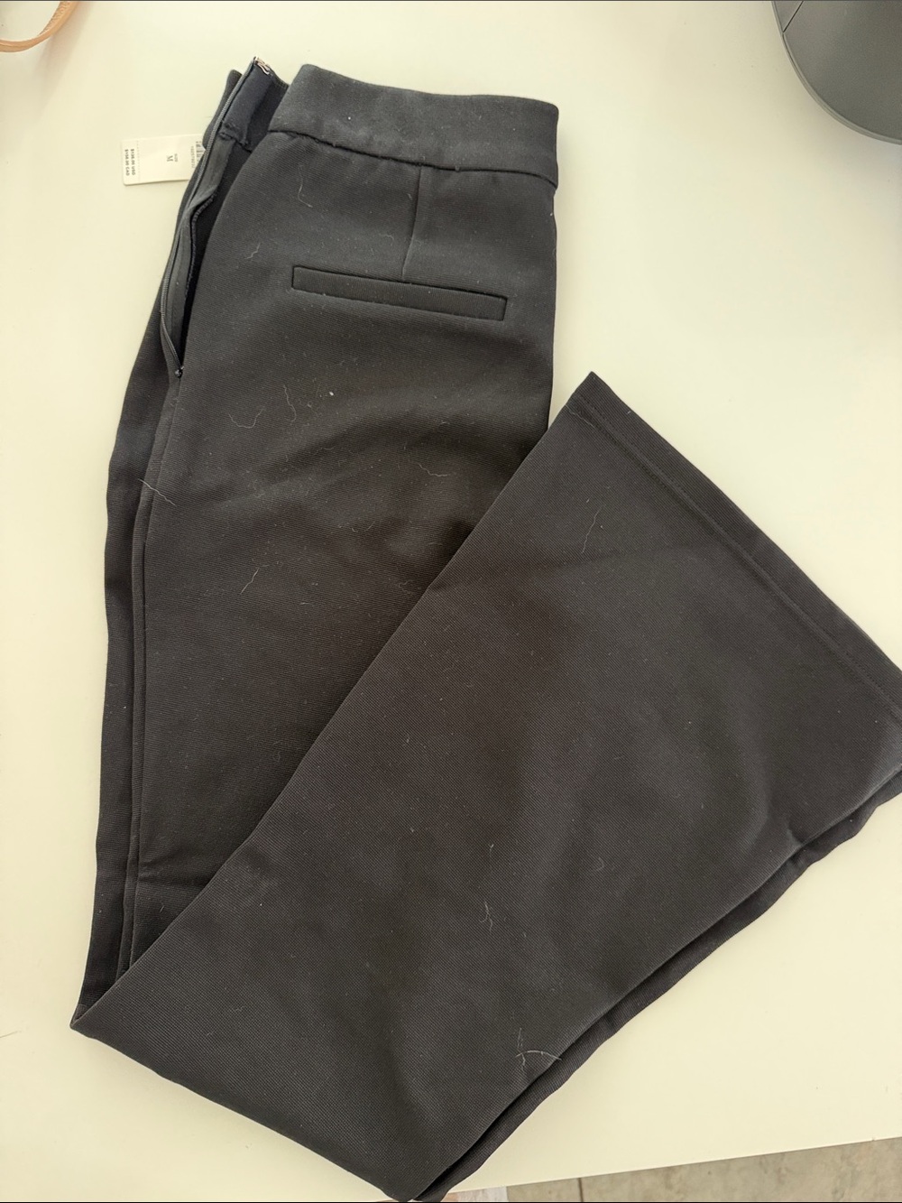 Anthropologie Black Wide-Leg Dress Pants